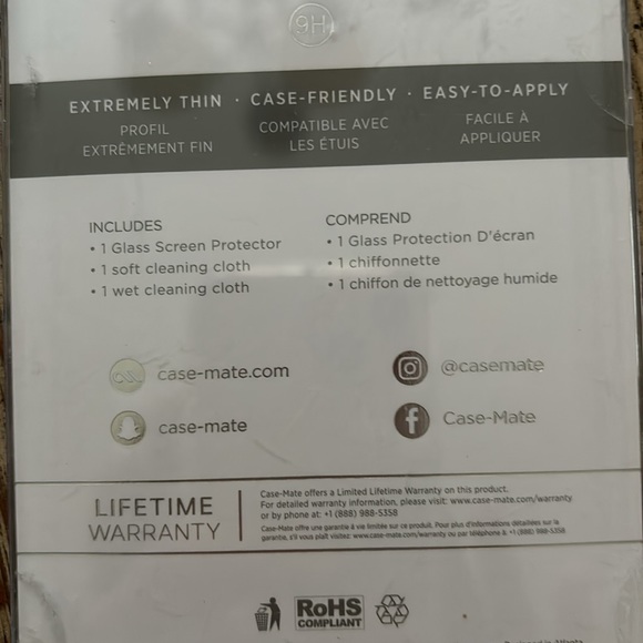 NEW Case-mate Glass Tempered Screen Protector - Picture 3 of 4